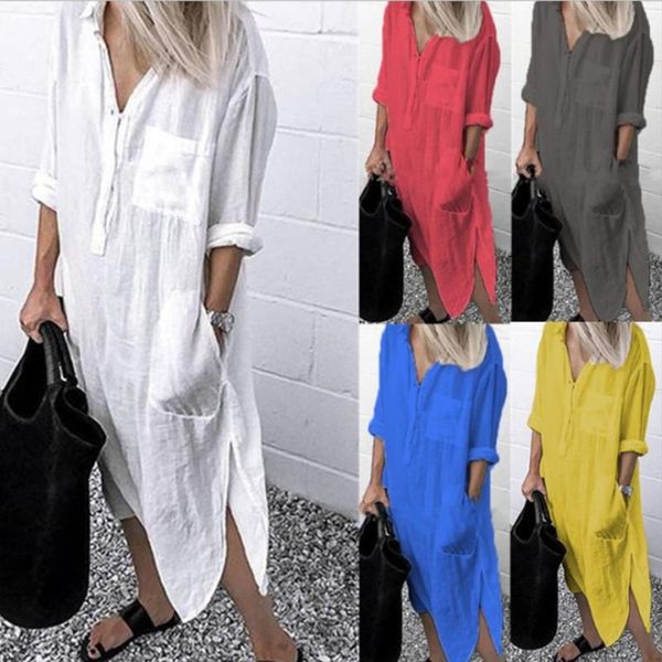 

casual dresses wepbel women long sleeve button up shirt dress loose baggy oversized summer, Black;gray