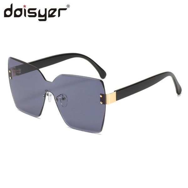 

sunglasses doisyer the style one body big frame fashion conjoined ocean color glasses, White;black