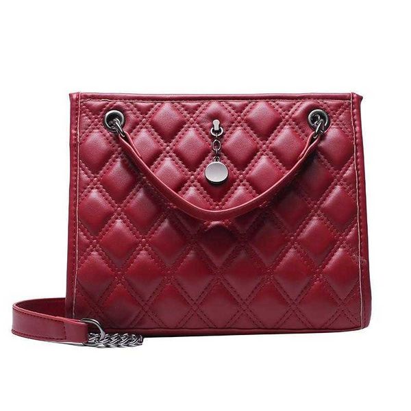 

designer luxury bag designer- fashion large capacity rhombic lattice solid color chain shoulder messenger bag bags for women designer women&