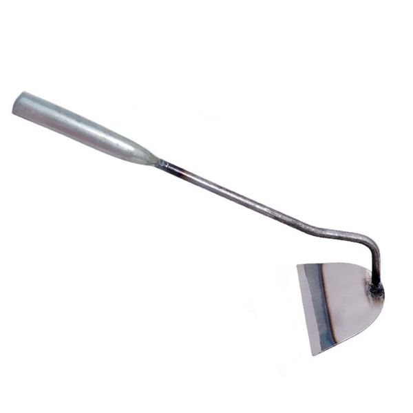 

1pc handheld bent-neck hoe portable stainless steel farm garden tool household spade weeding accessories planters & pots