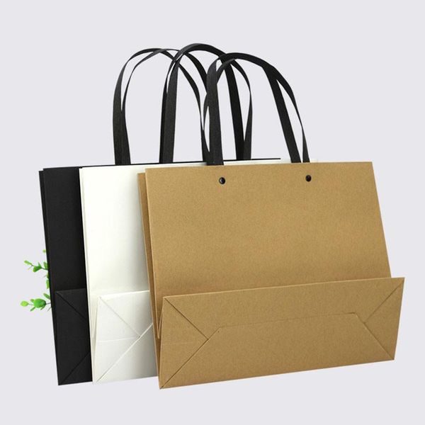 

customize paper gift bag packaging shopping box for promotion clothing portable tote wedding birthday supplies wrap