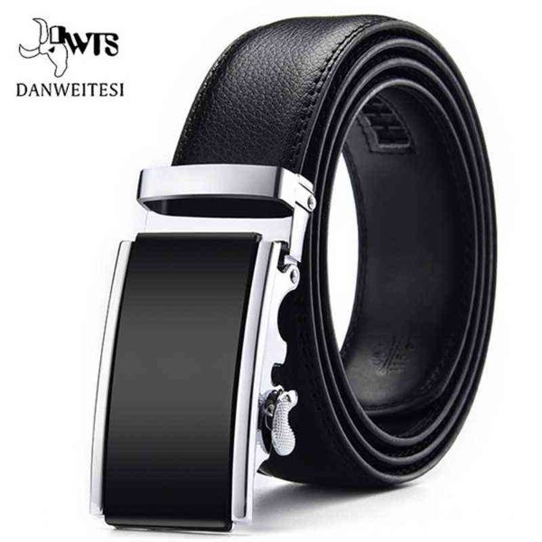 

[dwts]men belt male genuine leather belt men strap belts for men automatic buckle black men's belts cummerbunds cinturon hombre aa22031, Black;brown