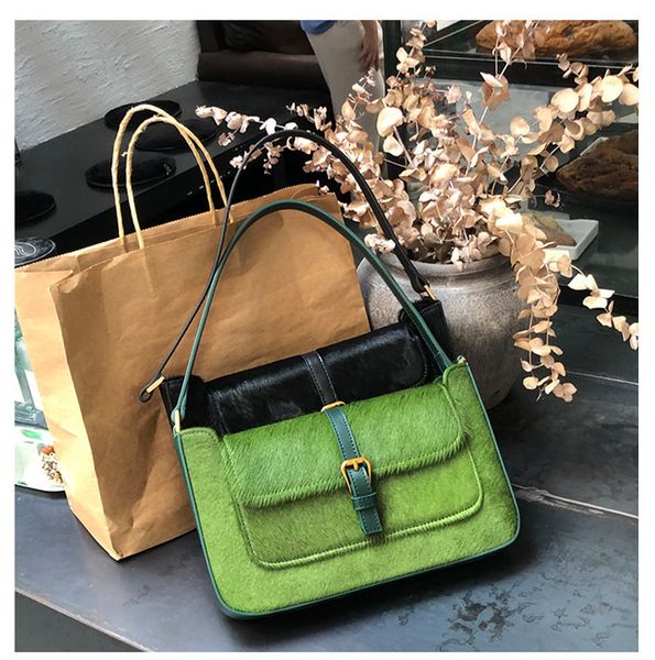 

70% off luxury king's same minority's shoulder women's handbag, horse hair armpit middle ancient french stick bag 5ps6 j19p