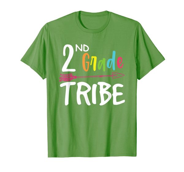 

team second 2nd grade tribe student teacher back to school t-shirt, White;black