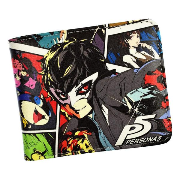 

wallets ps game wallet persona5 men's purse with coin pocket, Red;black