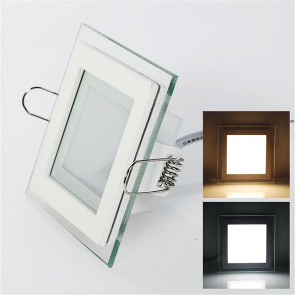 

downlights super bright 24w led glass panel light ceiling downlight spot round square recessed lighting indoor lamp for home