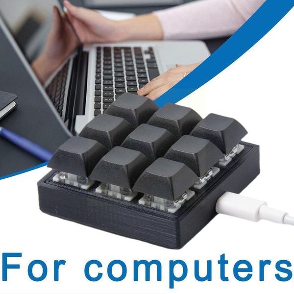 

keyboards 9keys type-c macro keyboard kit programming keypad setting mechanical swap rgb n7t8