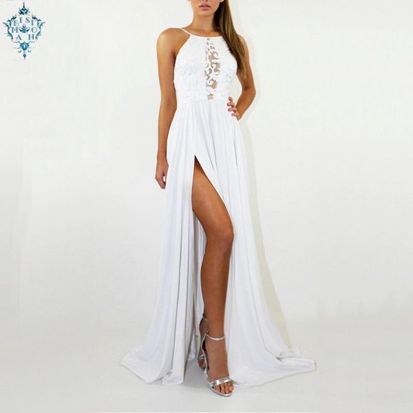 

evening dresses ameision long party dress 2021 sleeveless gown women scoop chiffon lace beach lady slim fit maxi prom, Black;red