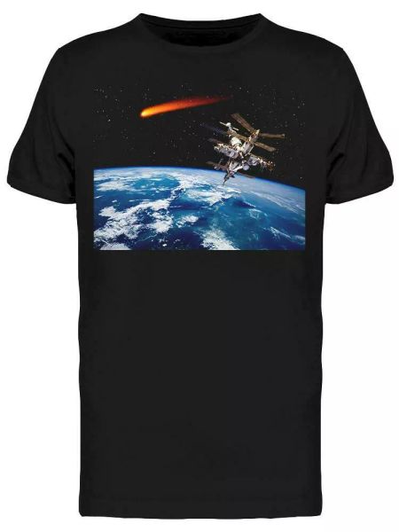 

Space Station And A Comet Tee Men's -Image by Shutterstock, White;black