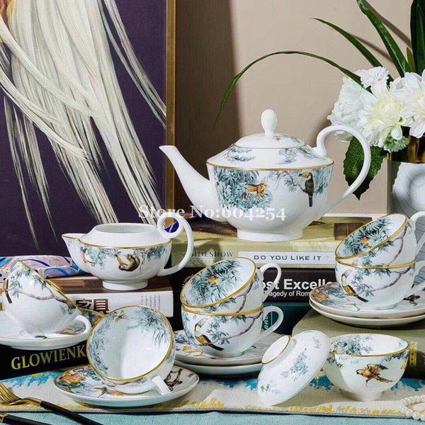 

cups & saucers coffee cup set european style tea ceramic pot