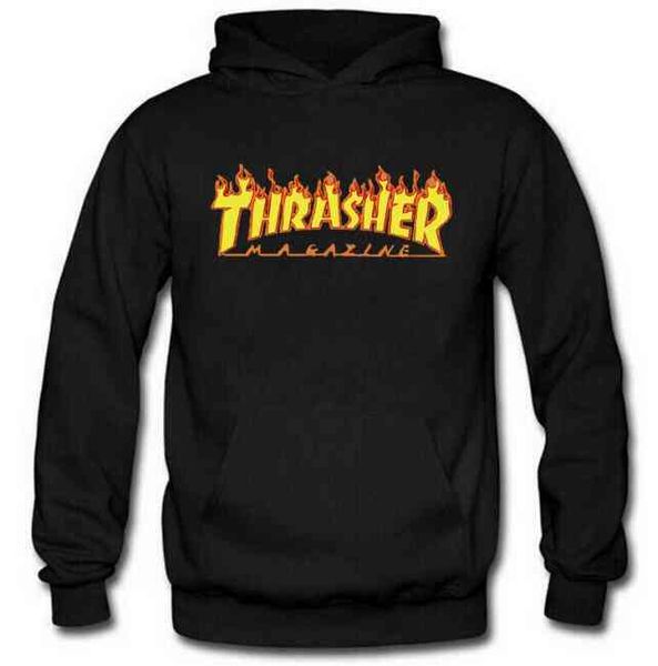 

hoodies men designer printed fleece long sleeved hooded casual hip pop pullover sweatshirt skateboard, Black