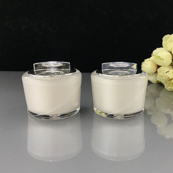 

storage bottles & jars 10pcs/lot 10g acrylic round empty makeup jar pot travel face cream/lotion/cosmetic container refillable