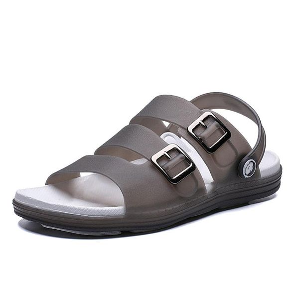 

sandals summer men's portable hole shoes seaside holiday beach, Black