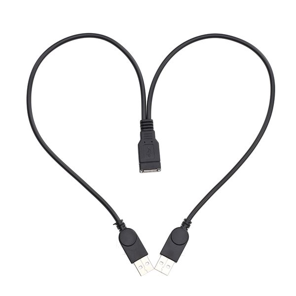 USB 2.0 Tipo A 1 femmina a 2 maschio Y Splitter Sincronizzazione dati Cavo di prolunga per ricarica Carica HUB per stampanti