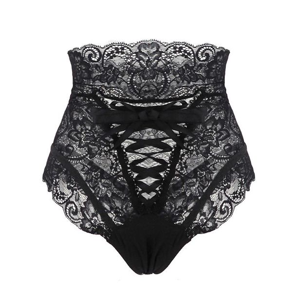 

women's panties women high waist lace thongs and g strings underwear ladies hollow out underpants intimates lingerie, Black;pink