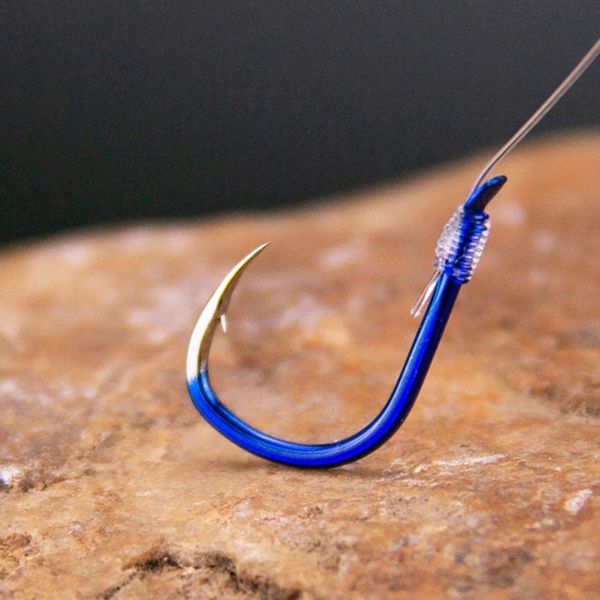 

16pcs carbon steel hooks carp hook strong barbed wired deep ocean fishing ed-