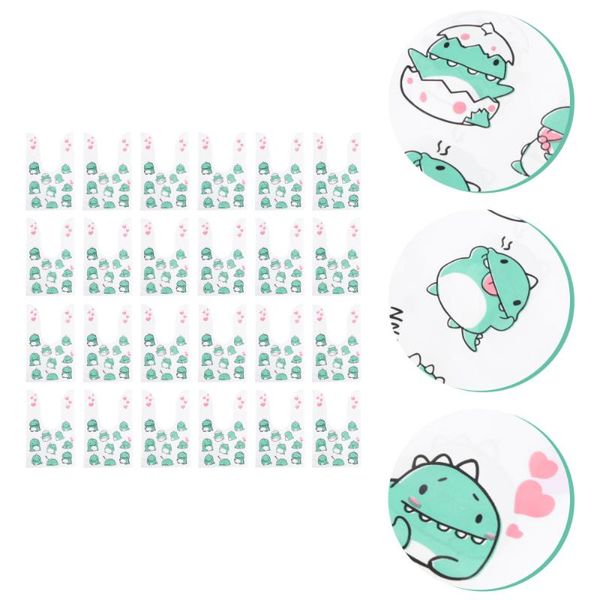 

gift wrap 50pcs candy pouch biscuits packaging bag party storage for (green)