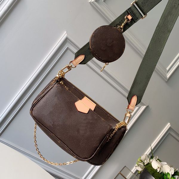 

multi pochette accessories shoulder clutch crossbody bags handbag imitation brand vintage wallet backpacks square chain three-piece women lu