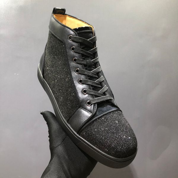 

2021 new flats shoes for mens luxury designer women party lovers genuine leather sneakers 35-45 wholesale a04, Black