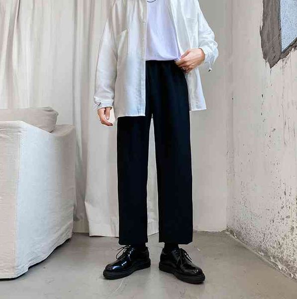 

pants ytx041 male loose in fashion plus cashmere trousers hong kong style wild tights tide, Black
