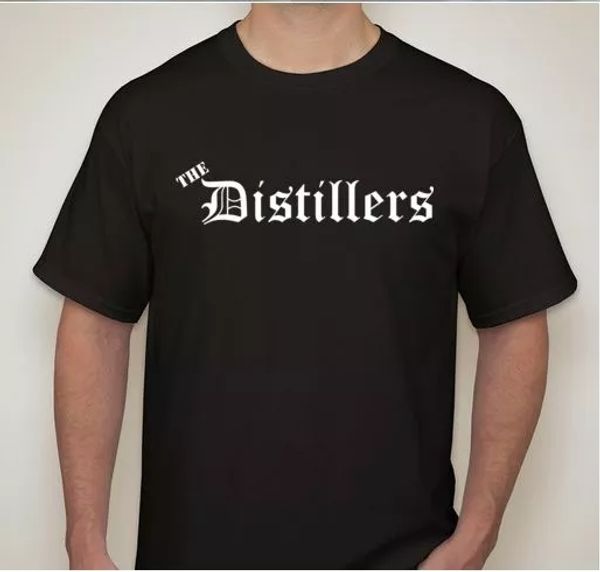 

The DISTILLERS old school punk Thrash Punk rock band T shirt, White;black