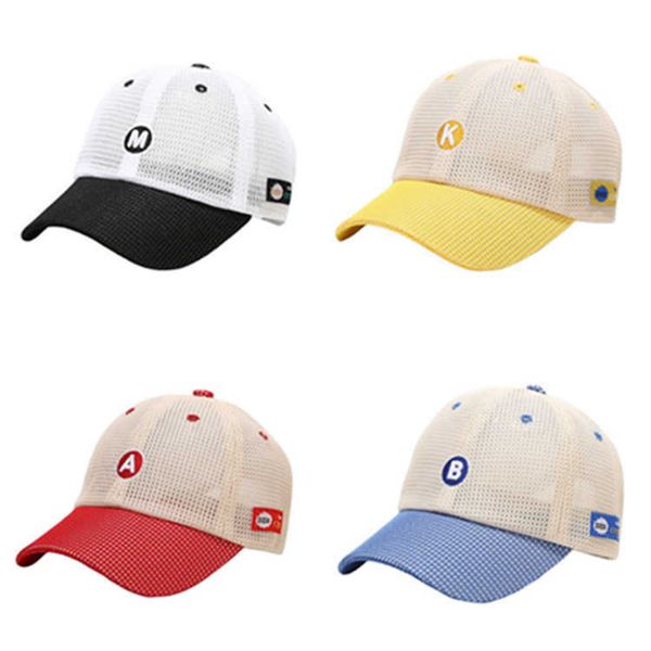 

baby hat spring and summer thin sunscreen net girls boys cap baseball children sun, Yellow