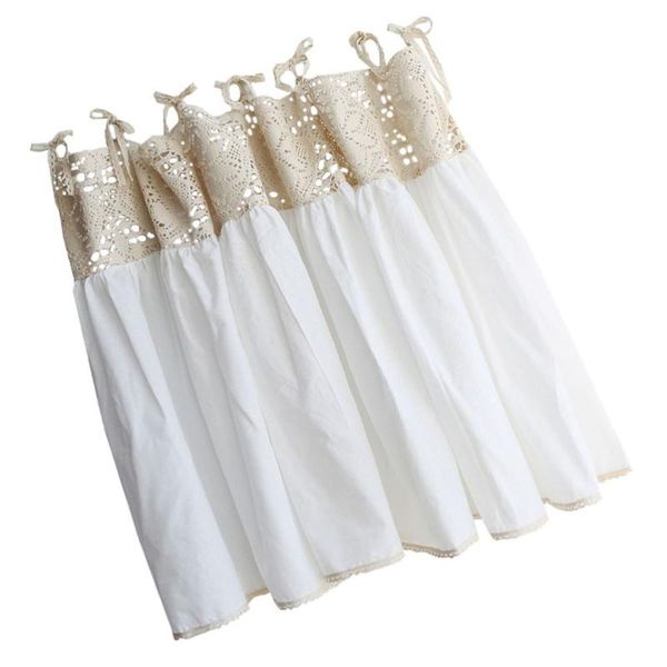 

curtain & drapes 1pc cotton cloth half home window decorative short white