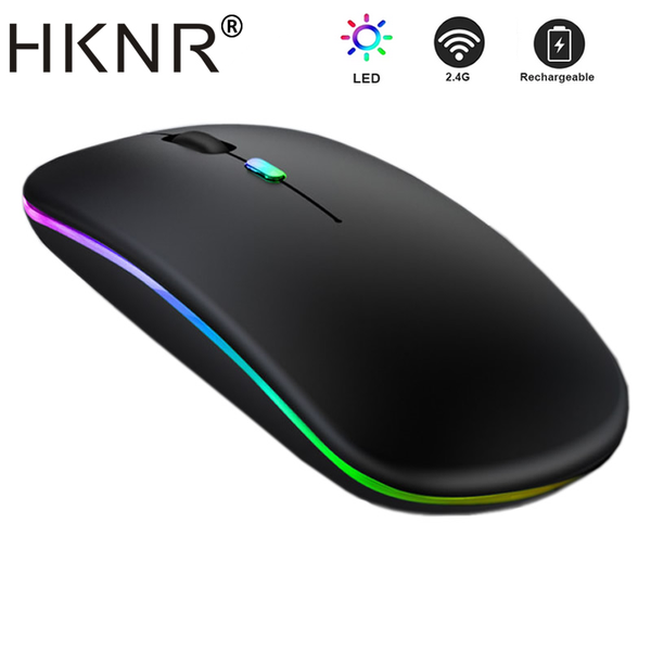 

2.4g rgb wireless mouse computer silent ergonomic rechargeable mice with led optical backlit usb for pc laptop