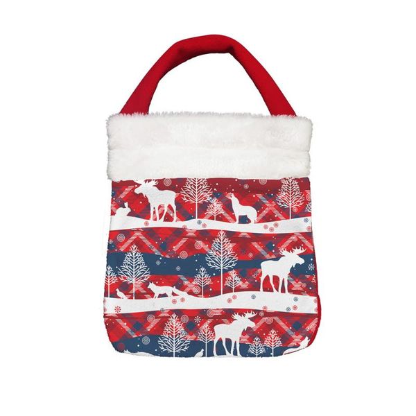 

christmas decorations fleece gift bags & holders reusable polyester xmas goody wrapping for year holiday adornos navidad