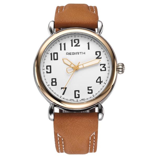 

wristwatches 2021 fashion men watch leather strap waterproof quartz simple style men's relogio masculinoerkek kolsaati, Slivery;brown