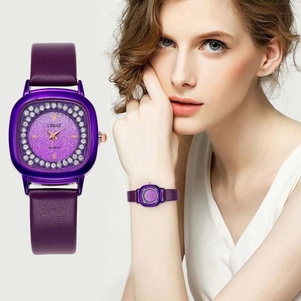 

wristwatches relogio de feminino quartz wrist watches for women leather band analog, Slivery;brown