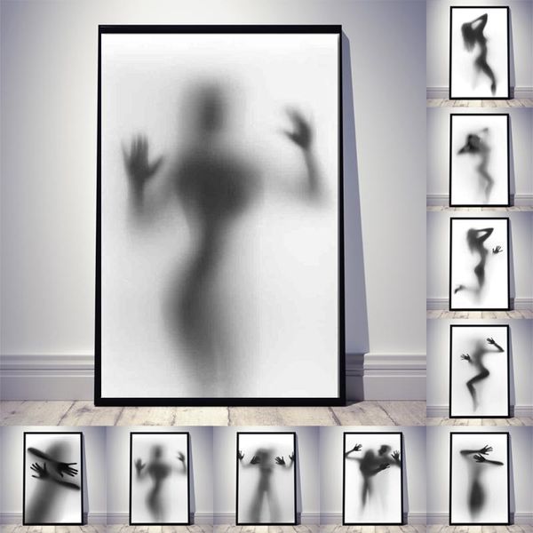 

paintings bathroom canvas interior living room decoration modern personalized figures aesthetic wall art posters pictures