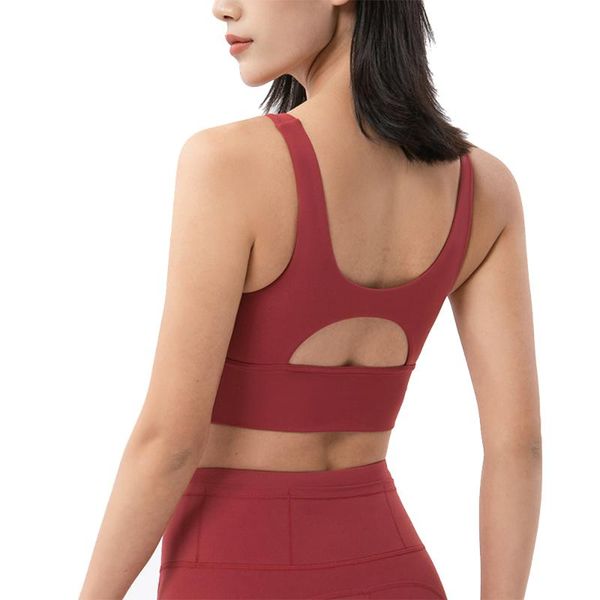 

yoga outfit women strap push up sports bra for gym workout running athletic vest hollow out sportswear underwear