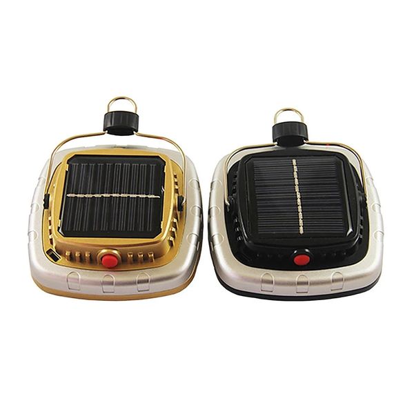 IPREE® 260LM LED Solar Camping Light USB Recarregável Barraca Pendurado Lâmpada Ao Ar Livre Lanterna de Emergência - Preto