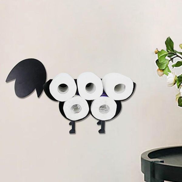 

hooks & rails animal shaped tissue holder cartoon multifunctional iron decorative paper storage stand bathroom accessories