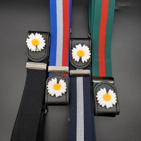 

belts 2021 korean version of the small daisy casual lazy belt ins jeans perforated decorative, Black;brown