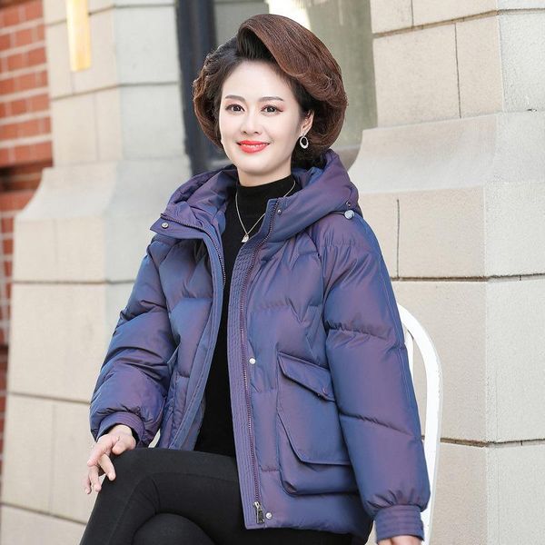 

women's down & parkas on middle-aged and elderly 2021 winter clothes cotton padded jacket, Black