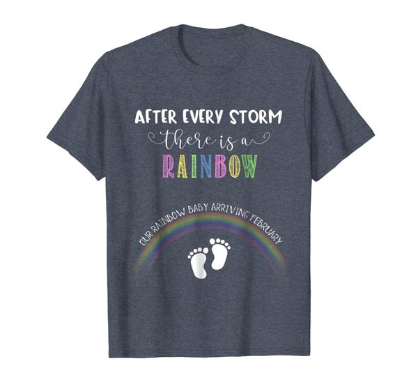 

Pregnancy Announcement Shirt Rainbow Baby Due in February, Mainly pictures