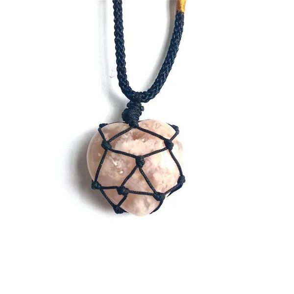 

fashion natural love heart shape necklace cherry blossoms pendant long necklaces for women jewelry christmas gift decorative objects & figur