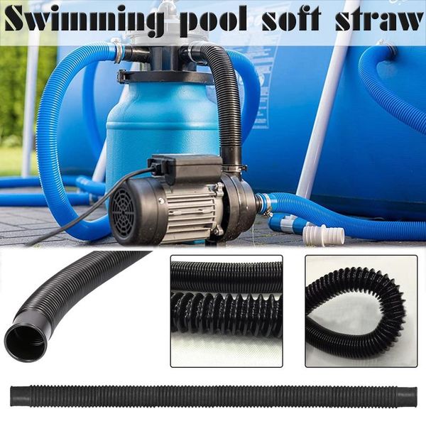 

pool & accessories 38mm swimming hose 1.5 "connector 6m 38 mm black flexible water solar suction