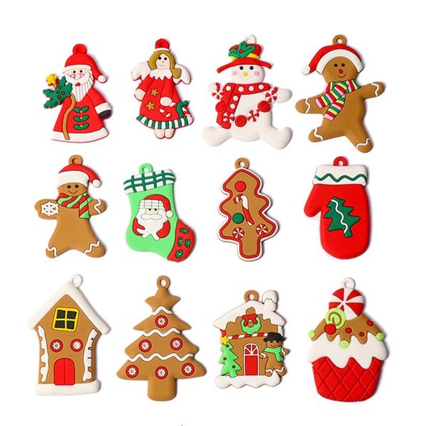 

christmas decorations 12pcs gingerbread man ornaments snowman for tree hanging