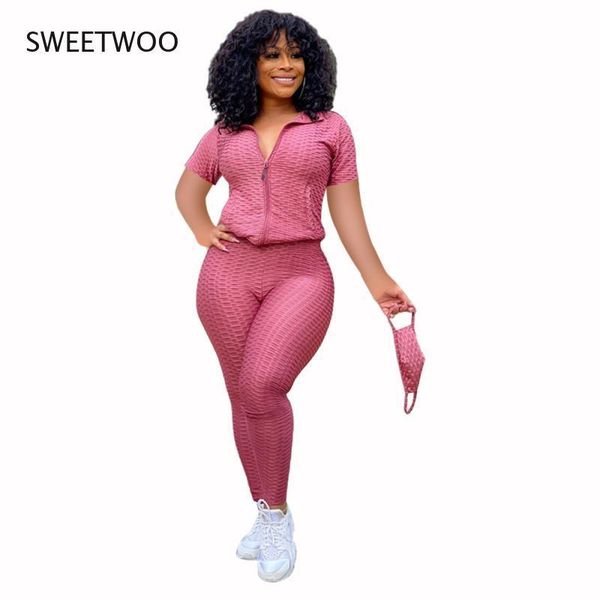 

gym clothing women spring summer casual tracksuit two piece set short sleeve and pants sports suit for, White;black