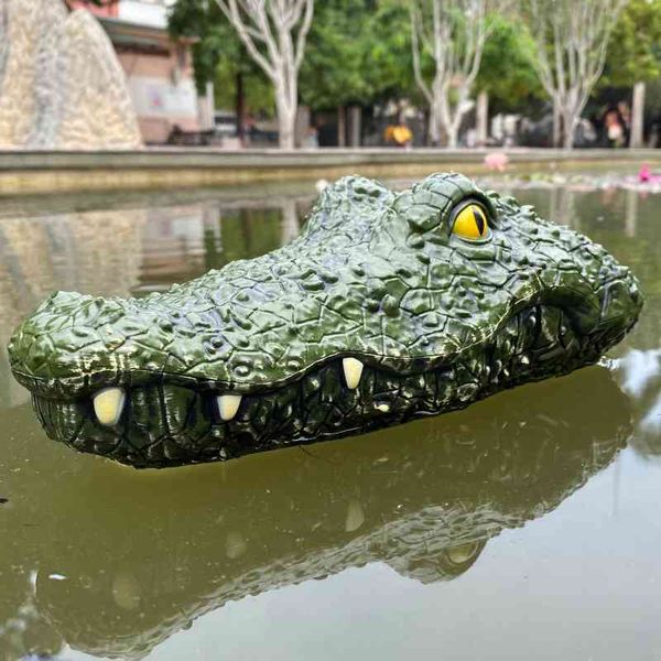 

simulated crocodile head remote control animal boat summer outdoor swimming pool water children's prank toy