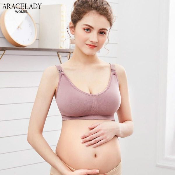 

maternity intimates breastfeeding bra for feeding baby nursing wire soft cotton bras pregnant women sujetador mujer l, White