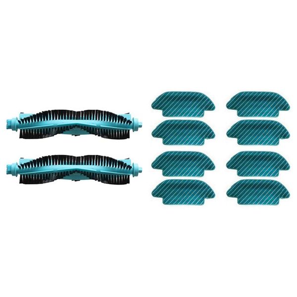 

8pcs vacuum cleaner mop cloth with 2pcs sweeper accessories main brush cleaners