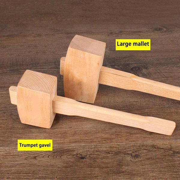 

hand tools quality solid beech wood hammer 84/100/140mm carpenter wooden carving mallet beat for woodworking