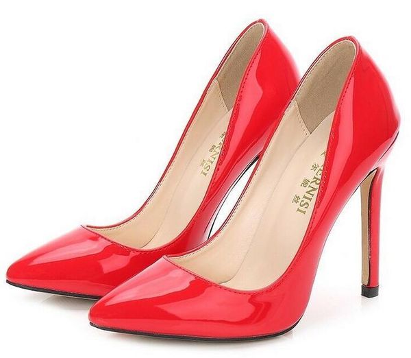 

dress shoes chic womens pointed toe slip on high heels stiletto show party, Black