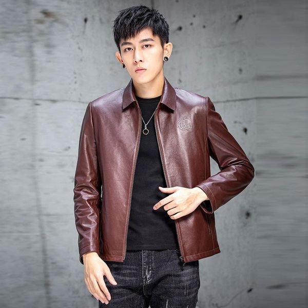 

arrivals real leather jacket coats mens genuine jackets men's & faux, Black