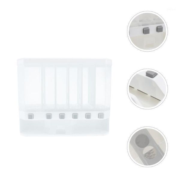 

storage bottles & jars 1pc metering sealing grain can wall divided grid jar tank