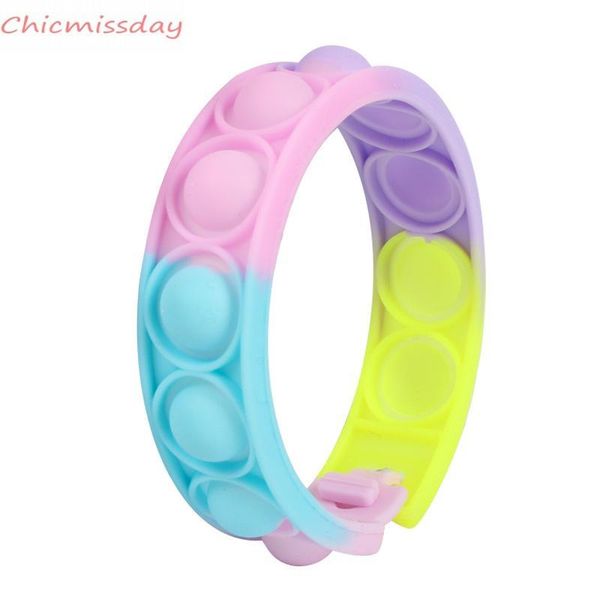 

dhl shipping bracelet decompression toy press bubble psensitive color change puzzle sensory toy for kids fidget vent toys